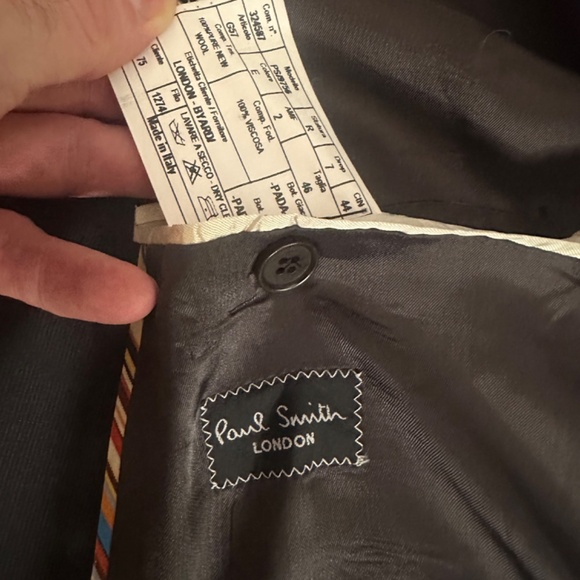 Paul Smith Peak Lapel Blazer 46R Gently worn Made in Italy 100% virgin wool - Picture 4 of 4